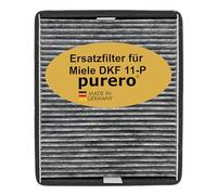 purero® Replacement Filter DKF 11-P Suitable for Miele Cooker Hood DA 59xx W and DA 7198 W / 4002516429135/11762530 / 28996421EU1 - Odour Filter - Made in Germany