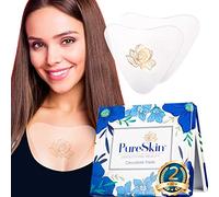 PureSkin -Chest Wrinkle Pads- Decollete Anti Wrinkle Chest Pads-2 PACK -Long Lasting, Overnight Result | 100% Medical Grade Silicone Reusable | Chest Wrinkle Patches