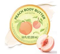 puresoak bath Peach Body Butter, Natural Body Care for Men Women Smell Good, Peach Scented Natural Body Butter, Body Moisturizer for Dry Skin 6.8 floz