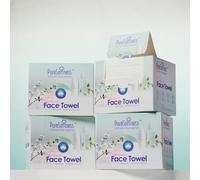 PureSoftness Luxuriously Soft Disposable Face Towel, 100% Cotton, Extra Large 12" x 10" Ultra Soft Dry Wipe Face Wash, Makeup Remover, Biodegradable Towelette, 320 Count (4 Pack)