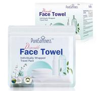 PureSoftness Travel Pack Disposable Face Towel, Individually Packed Each Re-sealable Bag Contains 5 Dry Towels, Makeup Remove and Face Wash, Business Trip, Camping, Fitness, Yoga (5 Pack, 25 Towels)