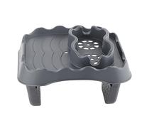 PureSpa Table Tray Non-Slip Side Table with Drink Holders Spa Bar Serving Tray Gray Accent Table for Drin and ac Perfect for Home or Outdoor Use