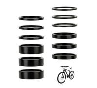 PureSphere 12Pcs Aluminium Bike Headset Spacers 1-1/8" for MTB Road Bikes | PureSphere 12Pcs Aluminium Bike Headset Spacers, 4 Sizes 1-1/8 Inch Lightweight for MTB Road Bike Handlebar Adjustment