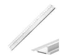 PureSphere 30cm White Aluminium Cutting Ruler with Non-Slip Safety Edge | 30cm White Aluminium Measuring Ruler, Non-slip Safety Edge with Grip, Precision Tool for Drawing, Craft & Office Use