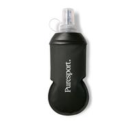 Puresport Black Soft Flask, 250ml, Collapsible Running Water Bottle, BPA-Free TPU Hydration Flask for Running Vests & Belts, Leak-Proof Bite Valve, Lightweight & Eco-Friendly