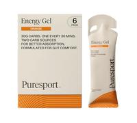Puresport Energy Gels (Orange, 6 Pack), Fast-Release 30g DualCarb Gels Designed For Runners, Gentle on Stomach, Simple Fuelling For Running, Informed Sport Certified, Natural Flavours & Vegan