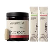 Puresport Intro Runner's Bundle | 1 x 4000IU Vitamin D3 + K2 (60 Capsules) & 1 x Ultra Electrolytes Discovery Pack (30 Pack) | Optimises Hydration | Supports Bone Health | Boosts Immune Function