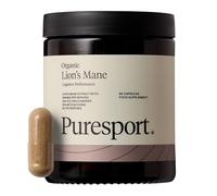 Puresport Lion's Mane Supplement (60 Capsules) | Lion's Mane Mushroom with 20% Polysaccharides | High Strength | Brain Focus, Energy and Memory | Vegan Friendly