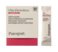 Puresport Ultra Electrolytes Hydration Raspberry Salt (30 Pack) | High Performance Sugar Free Electrolytes Powder | 1000mg of Sodium |