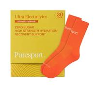 Puresport Ultra Electrolytes Sachets (Orange Lemonade, 30 Pack), High Performance Sugar-Free Electrolytes Powder, with Performance Running Socks (S/M)