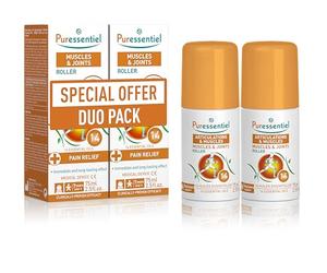 Puressentiel Duo Muscles & Joints Roll-On 2x75ml: Fast, Natural Pain Relief | Provides Fast Relief & Naturally Soothes Muscle Pain. Ideal for back, neck & shoulder pain. Acupressure Massager & Muscle Rub