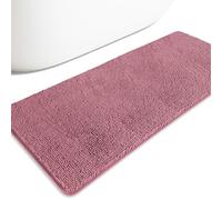 PureSwan Bathroom Runner Rug 24 x 60 Inch - Extra Large Long Bath Mat | Absorbent and Washable Thick Chenille Bath Rug Non-Slip Runner Rug for Bathroom, Kitchen, Shower, Sink(Dusty Rose)