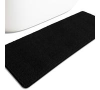 PureSwan Bathroom Runner Rug 24 x 72 Non Slip - Extra Long Bath Mat | Absorbent and Washable Thick Chenille Runner Rug for Bathroom, Shower, Tub, Sink(Black)