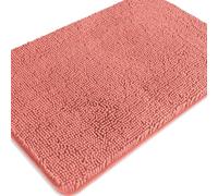 PureSwan Coral Bathroom Rugs - Absorbent and Washable Bath Mat, Non-Slip, Thick Soft Chenille Bath Rugs for Bathroom Floor, Shower, Sink - 24" x 36"