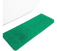 PureSwan Emerald Green 47 x 17 Bathroom Rugs - Absorbent and Washable Bath Mat, Non-Slip, Thick Soft Chenille Bath Rugs for Bathroom Floor, Shower, Sink