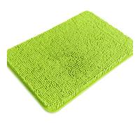 PureSwan Lime Green Bathroom Rugs - Absorbent and Washable Bath Mat, Non-Slip, Thick Soft Chenille Bath Rugs for Bathroom Floor, Shower, Sink - 17" x 24"