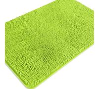 PureSwan Lime Green Bathroom Rugs - Absorbent and Washable Bath Mat, Non-Slip, Thick Soft Chenille Bath Rugs for Bathroom Floor, Shower, Sink - 24" x 36"