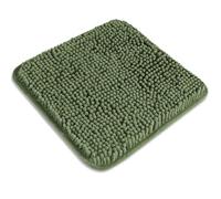 PureSwan Small Bathroom Rug 12"x12" - Washable and Absorbent Bath Mat, Non Slip, Thick Soft Chenille Bath Rugs for Bathroom, Shower, Sink(Olive Green)