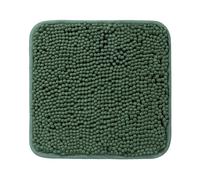 PureSwan Small Bathroom Rug 12"x12" - Washable and Absorbent Bath Mat, Non Slip, Thick Soft Chenille Bath Rugs for Bathroom, Shower, Sink(Hunter Green)