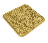 PureSwan Small Bathroom Rug 12"x12" - Washable and Absorbent Mini Bath Mat, Non Slip, Thick Soft Chenille Bath Rugs for Bathroom, Shower, Locker Rug(Mustard)