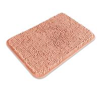 PureSwan Small Bathroom Rug 12"x18" - Washable and Absorbent Bath Mat, Non Slip, Thick Soft Chenille Bath Rugs for Bathroom, Shower, Sink, Dog mat(Dusty Pink)