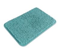 PureSwan Small Bathroom Rug 12"x18" - Washable and Absorbent Bath Mat, Non Slip, Thick Soft Chenille Bath Rugs for Bathroom, Shower, Sink, Dog mat(Teal)