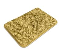 PureSwan Small Bathroom Rug 12"x18" - Washable and Absorbent Bath Mat, Non Slip, Thick Soft Chenille Bath Rugs for Bathroom, Shower, Sink, Dog mat(Mustard)