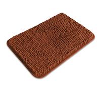 PureSwan Small Bathroom Rug 12"x18" - Washable and Absorbent Bath Mat, Non Slip, Thick Soft Chenille Bath Rugs for Bathroom Floor, Shower, Sink, Dog mat(Rust)