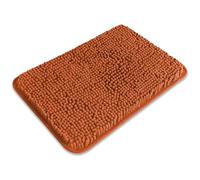 PureSwan Small Bathroom Rug 12"x18" - Washable and Absorbent Bath Mat, Non Slip, Thick Soft Chenille Bath Rugs for Bathroom, Shower, Sink, Dog mat(Burnt Orange)
