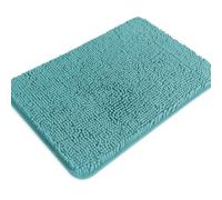 PureSwan Teal Bathroom Rugs - Absorbent and Washable Bath Mat, Non-Slip, Thick Soft Chenille Bath Rugs for Bathroom Floor, Shower, Sink - 17" x 24"