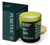 Puretive Goodbye Anxiety Scented Candle - Peppermint, Lavender Blend, 100% Soy Wax | 35-Hour Burn Time| 2 Wick Candle for Stress Relief & Relaxation | Aromatherapy