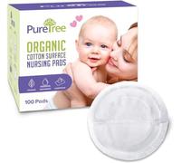 PureTree Organic Cotton Surface Disposable Nursing Pads for Breastfeeding (1 Box - 54 Pads) …