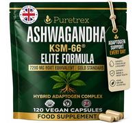 PURETREX Ashwagandha KSM-66 Elite Formula 7200mg Root Equivalent, Focus