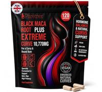 Puretrex Black Maca Root Plus Extreme Curve 10, 770mg Capsules, 120 Count