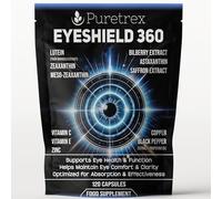 Puretrex Eyeshield 360 - Advanced Eye Health Supplement with Lutein, Zeaxanthin, Meso-Zeaxanthin, Bilberry, Astaxanthin, Saffron, Zinc, Copper, Vitamin C & E, BioPerine® - 120 Capsules