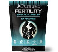 PURETREX Fertility Support Complex - Vegan Supplement for Men & Women | 120 Capsules | Folate, Myo-Inositol, NAC, CoQ10, Maca, Zinc, Omega-3, Ashwagandha | Hormonal & Reproductive Health | UK-Made