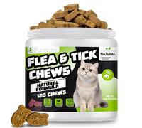 Puretrex Flea & Tick Chews for Cats, Natural Herbal Flea Repellent, Salmon Flavour Soft Chews, Supports Itch Relief & Skin Health, 120 Chews