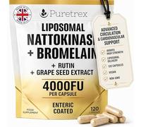 Puretrex Liposomal Nattokinase 4000FU Bromelain Capsules, Vegan, Fermented