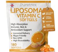 PURETREX Liposomal Vitamin C 1000mg 180 Softgels - Made in UK High Absorption with Zinc, Quercetin & BioPerine, Immune Support, Skin Health & Antioxidant Formula Vegan Non GMO