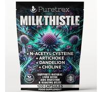 Puretrex Milk Thistle Complex - 120 Vegan Capsules - Liver Support Supplement with NAC, Artichoke, Dandelion, Choline, Turmeric & BioPerine® - Detox, Digestion & Bloating Relief - UK Made