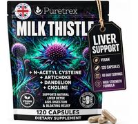 Puretrex Milk Thistle NAC Capsules - Liver Support Supplement 120, Vegan