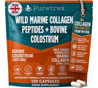 PURETREX Wild Marine Collagen Peptides + Bovine Colostrum Capsules, Extract
