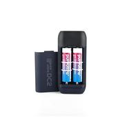 PureUltra DC2 Li-Ion 10 W Charger & Power Bank, USB-C, for 18650 & 21700 Batteries, 2 Slots, Includes 2 x 18650 4000 mAh, Protection Circuit, Quick Charge, Outdoor & Use (2 x 18650)