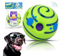 PUREVACY Giggle Dog Ball, 5.5" in Diameter, Green Interactive Dog Toy Sound 12 oz, Vinyl Giggle Ball for Dogs, Wiggle Waggle Ball for Dogs, Sound Dog Toys Wobble, Fun Wibble Wobble Ball for Dogs