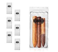 PUREVACY Poly Zipper Cigar Bags 4 x 8, Pack of 100 Fine Clear Plastic Cigar Storage Bags, 2 Mil Thick, Tamper-Proof, Reclosable, Safe Storage, Travel Sleeve, Gift Solution