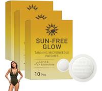 PurevLab Sun-Free Glow Micro-Needle Patch, No-sun Tanning Patches 10pcs, Enhance The Natural Tanning Effect Creating A Natural Glowly And Bronzed, Natural Ingredients, Suitable For All Skin Types（3）