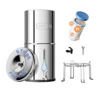 Purewell Fluoride-Free 8-Stage Gravity Water Filter System with PC Water Level Window, Certified to Reduce Fluoride, Lead, Total PFAS (Forever Chemicals), Mercury, and Chlorine, SF-FL-2.25G