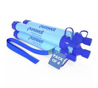 Purewell Outdoor Water Filter - 0.01 μm ultra-fine filter removes 99.99% of bacteria & heavy metals | 1500L filter capacity | Portable drinking water filter with neck strap for survival & outdoor