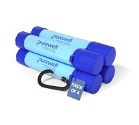 Purewell Outdoor Water Filter - 0.01 μm ultra-fine filter removes 99.99% of bacteria & heavy metals | 1500L filter capacity | Portable drinking water filter with Carabiner for survival & outdoor