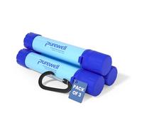 Purewell Outdoor Water Filter Personal Water Filtration Straw Emergency Survival Gear Water Purifier for Camping Hiking Climbing Backpacking